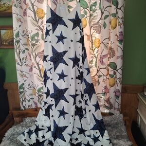 Nicole Miller White and Blue Star Dress